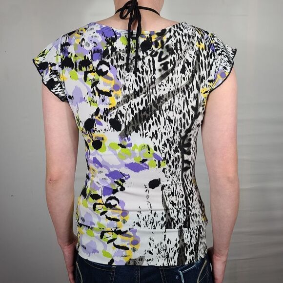 Iz Byer California Animal Print and Floral Blouse - Picture 4 of 6